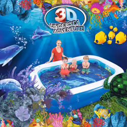 Bestway Inflatable Pool Kids Paddling Pool & 3D Goggles Undersea Adventure 54177 - Additional view 6