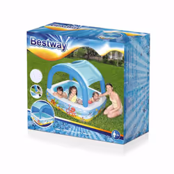 Bestway Canopy Play Pool Baby Paddling Pool Sunshade Aquarium Pool Blue 52192 - Additional view 9