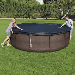 Bestway Pool Cover Above Ground Swimming Pool Cover for Round Pools Flowclear