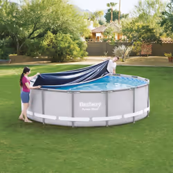Bestway Pool Cover Above Ground Swimming Pool Cover for Round Pools Flowclear