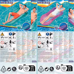Bestway Inflatable Pool Lounger Swimming Pool Float Floating Lounger Aqua Lounge - Additional view 5