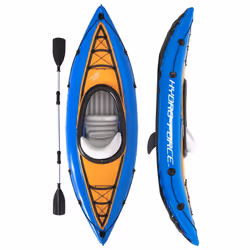 Bestway 1 Person Inflatable Kayak Boat Set with Hand Pump Canoe Hydro-Force