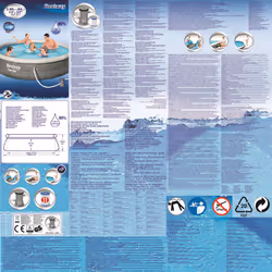 Bestway Inflatable Pool Set Swimming Pool with Pump Paddling Pool Fast Set - Additional view 4