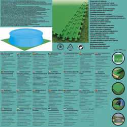 Bestway Flowclear Floor Protectors Pool Ground Cloths Ground Mat 9 pcs Green