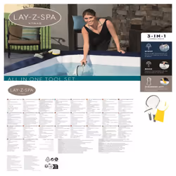 Bestway Lay-Z-Spa All in One Tool Set Pool Spa Scoop Brush Scrubbing Mitt - Additional view 7