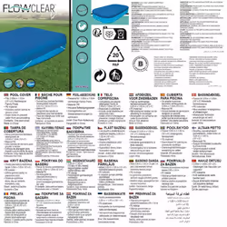 Bestway Pool Cover Swimming Pool Cover Above Ground Pool Protector Flowclear - Additional view 6
