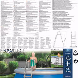 Bestway Flowclear Safety Ladder 4-Step Stair Step Ladder Swimming Pool Ladder - Additional view 5