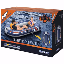 Bestway Hydro-Force Inflatable Boat Inflatable Kayak with Pump and Oars Blue