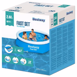 Bestway Inflatable Swimming Pool Patio Above Ground Pool Fast Set Round 57265