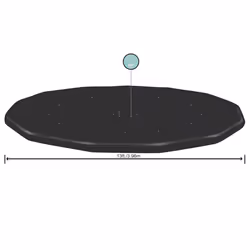 Bestway Pool Cover Above Ground Swimming Pool Cover for Round Pools Flowclear - Additional view 9