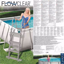 Bestway 4-Step Pool Ladder Stair Step Ladder Swimming Pool Ladder Flowclear - Additional view 9