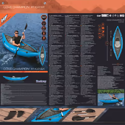 Bestway Hydro-Force Inflatable Kayak Inflatable Boat Set Rowing Boat 1 Person - Additional view 10
