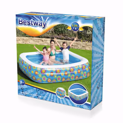 Bestway Inflatable Kids Pool Above Ground Swimming Pool Paddling Pool Blue - Additional view 6