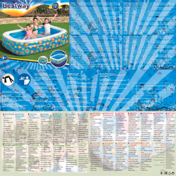 Bestway Inflatable Kids Pool Above Ground Swimming Pool Paddling Pool Blue - Additional view 7