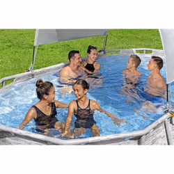 Bestway Above Ground Pool Canopy Pool Cover Sunshade for Swimming Pool White