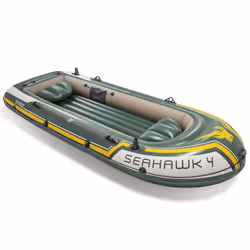 Intex Inflatable Boat Canoe with Oars and Pump Dinghy Seahawk 4 Set 68351NP