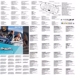 Intex Inflatable Boat Canoe with Oars and Pump Dinghy Excursion 5 Set 68325NP - Additional view 5