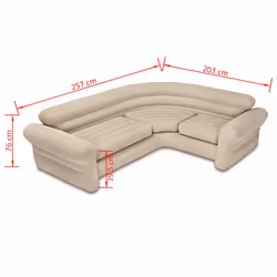 Intex Inflatable Corner Sofa/Couch Air Couch Inflatable Chair Bed 68575NP