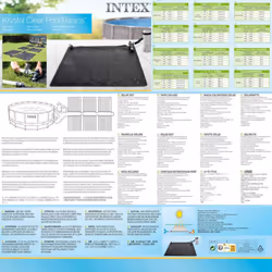 Intex Solar Heating Mat Solar Panel Heating Pad Pool Heater PVC Black 28685