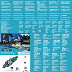 Intex Inflatable Kayak Inflatable Boat Canoe Rowing Boat Challenger K1 68305NP - Additional view 8