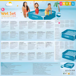 Intex Swimming Pool Above Ground Pool Family Lounge Pool Mini Frame 57173NP