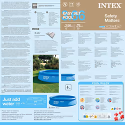 Intex Swimming Pool Above Ground Pool Frame Pool Lounge Pool Easy Set 28130NP - Additional view 5
