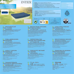 Intex Pool Cover Swimming Pool Protector Pool Safety Cover Rectangular 28038