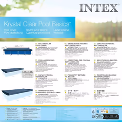Intex Pool Cover Swimming Pool Protector Pool Safety Cover Rectangular 28039 - Additional view 3