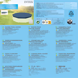 Intex Pool Cover Swimming Pool Cover Pool Protector Safety Cover Round 28030