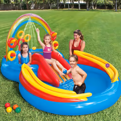 Intex Inflatable Pool Garden Swimming Pool Rainbow Ring Play Centre 57453NP - Additional view 7