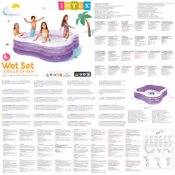 Intex Swim Centre Pool Inflatable Pool Above Ground Pool Beach Wave 57495NP