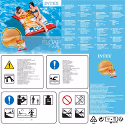 Intex Pool Float Inflatable Air Mattress Floating Lounge Potato Chips 58776EU