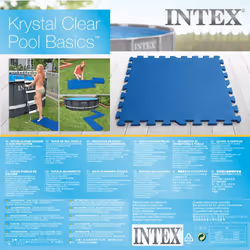 Intex Pool Floor Protectors Ground Cloth Swimming Pool Floor Mat 8 pcs Blue - Additional view 4