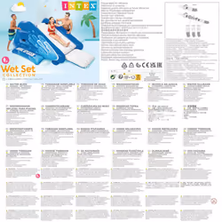 Intex Inflatable Water Slide Pool Slide Water Toy Slide Step Kool Splash Blue - Additional view 3