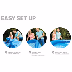 Intex Swimming Pool Inflatable Lounge Pool with Filter System Easy Set PVC - Additional view 5