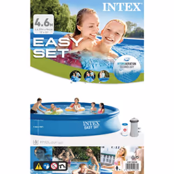 Intex Swimming Pool Inflatable Lounge Pool with Filter System Easy Set PVC - Additional view 7