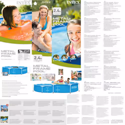 Intex Swimming Pool Above Ground Pool Inflatable Pool Lounge Pool Metal Frame - Additional view 4