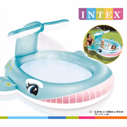 Intex Whale Spray Pool Inflatable Pool Above Ground Pool Outdoor Paddling Pool
