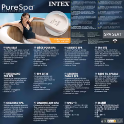 Intex Seat Hot Tub Chair Spa Chair Seat Swimming Pool Removable Seat PureSpa - Additional view 4