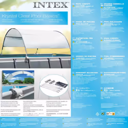 Intex Pool Canopy Pool Shade Sunshield Canopy Waterproof Sunshade Light Grey - Additional view 4