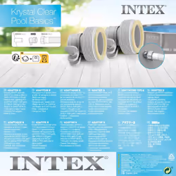 Intex Adapters B Hose Connector for Hoses Pool Accessory Hose Adapter 2 pcs