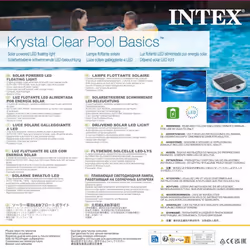 Intex Solar Powered LED Floating Pool Light Floating Light Outdoor Solar Light