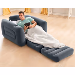 Intex Pull-out Chair Lounge Chair Camping Chair Inflatable Armchair Dark Grey