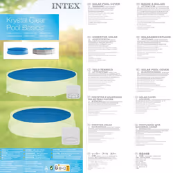 Intex Solar Pool Cover Pool Protector Pool Safety Cover Blue Polyethylene - Additional view 4
