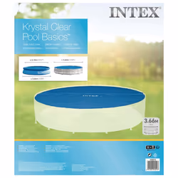 Intex Solar Pool Cover Pool Protector Pool Safety Cover Blue Polyethylene
