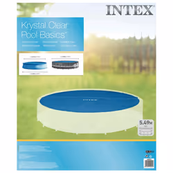 Intex Solar Pool Cover Pool Protector Pool Safety Cover Blue Polyethylene