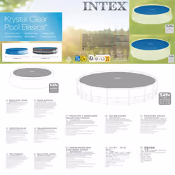Intex Solar Pool Cover Pool Protector Pool Safety Cover Blue Polyethylene - Additional view 4