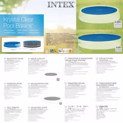 Intex Solar Pool Cover Pool Protector Pool Safety Cover Blue Polyethylene - Additional view 4