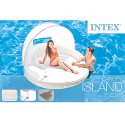 Intex Canopy Island Floating Lounge Floatin Chair Inflatable Pool Float 58292 EU