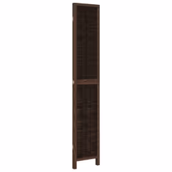 vidaXL Room Divider Panel Room Privacy Screen Dark Brown Solid Wood Paulownia - 40 x 220 cm/ 3 piece - Additional view 4